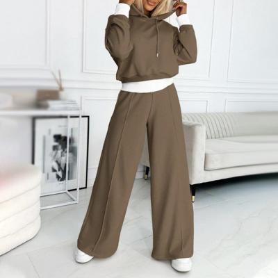 Women's 2-Piece Hooded And Elastic Pants Set