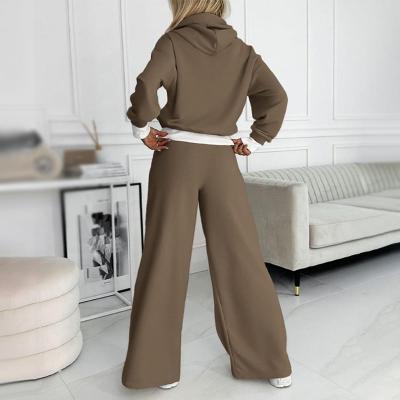 Women's 2-Piece Hooded And Elastic Pants Set