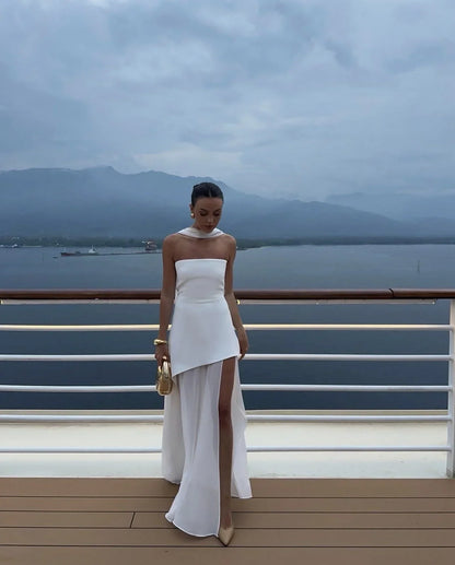 Women's Asymmetrical Layered Maxi Dress