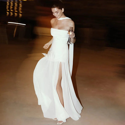 Women's Asymmetrical Layered Maxi Dress