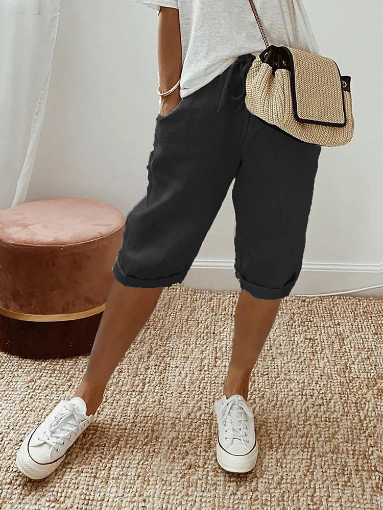 Men's Drawstring Shorts Rolled Hem - Vonnera
