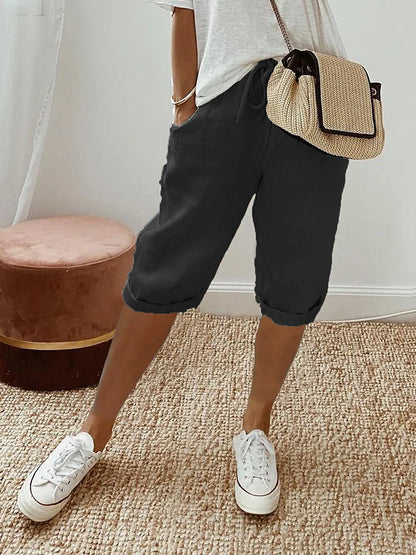 Men's Drawstring Shorts Rolled Hem - Vonnera