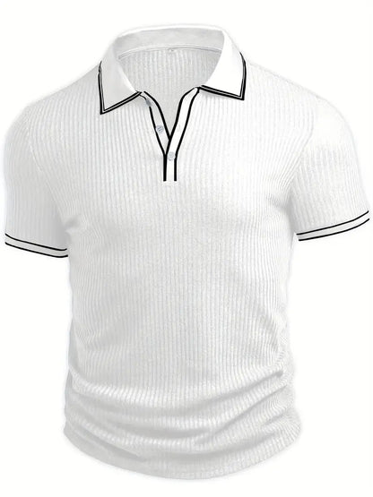 Image of Kris | Men's Ribbed Polo Shirt