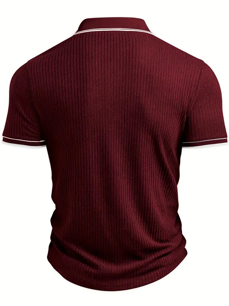 Image of Kris | Men's Ribbed Polo Shirt