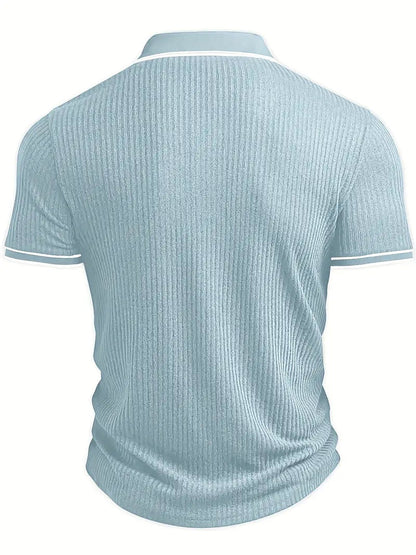 Image of Kris | Men's Ribbed Polo Shirt