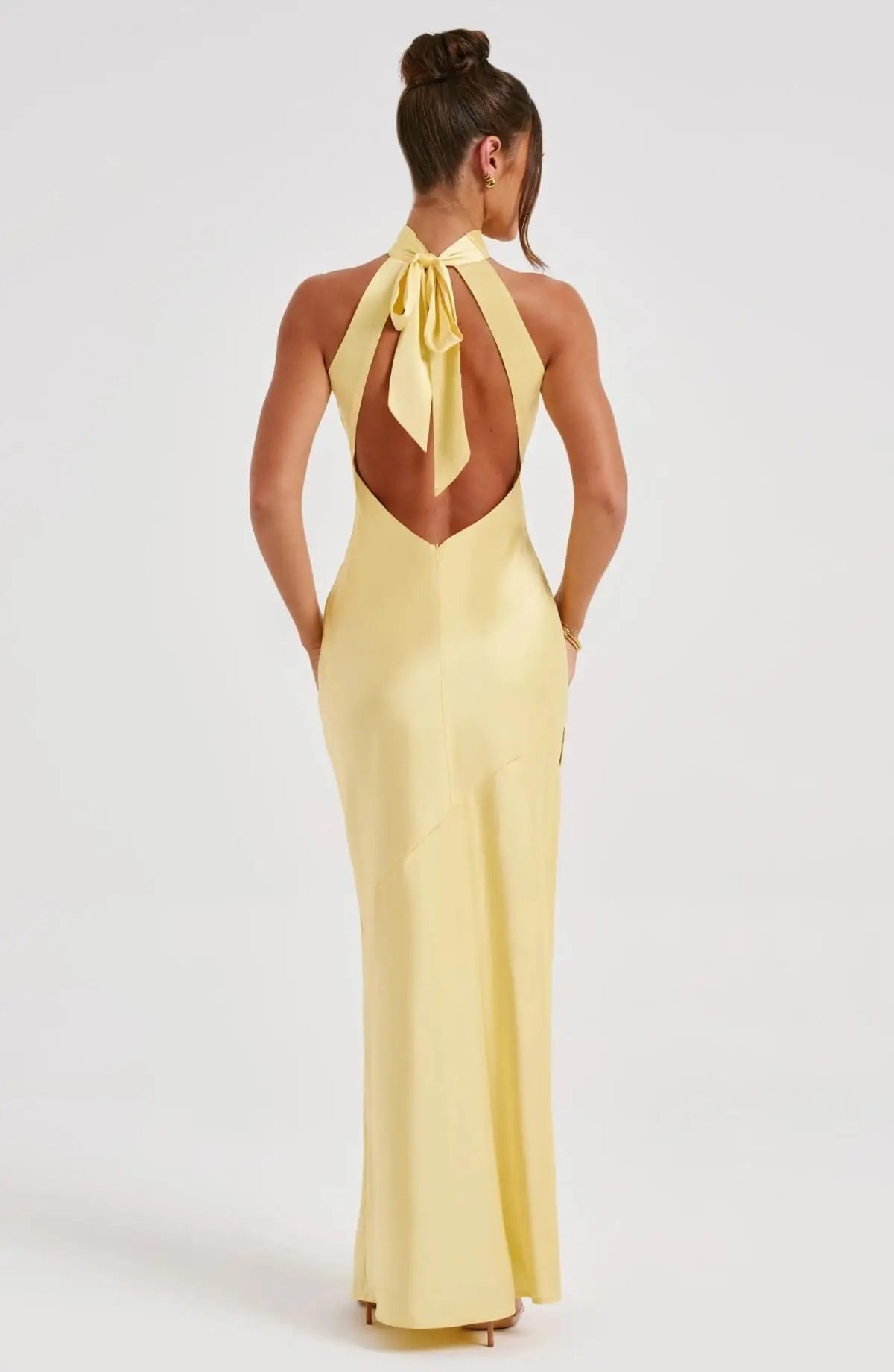 Kristen | Women's Sleeveless Halter Maxi Dress - Image 2