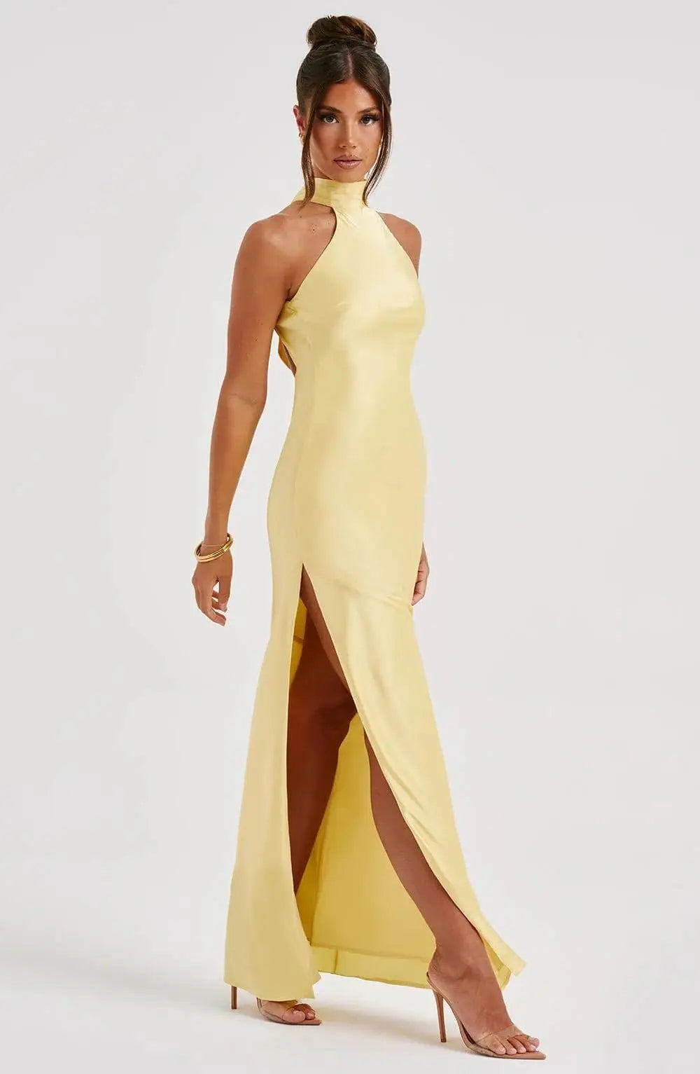 Women's Sleeveless Halter Maxi Dress - VibreMode