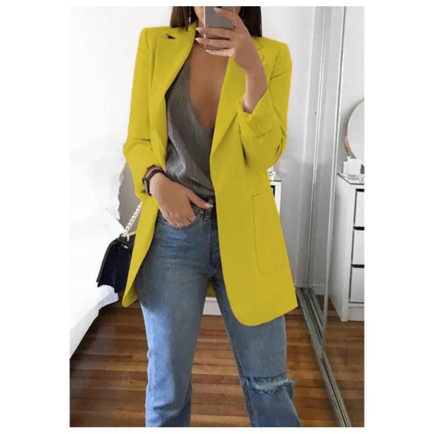 Image of Kristin | Women's Long Sleeve Notched Lapel Blazer