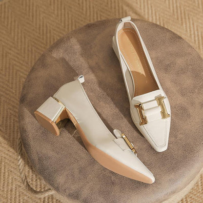 Image of Kyla | Women's Block Heel Slip-On Loafer Heels