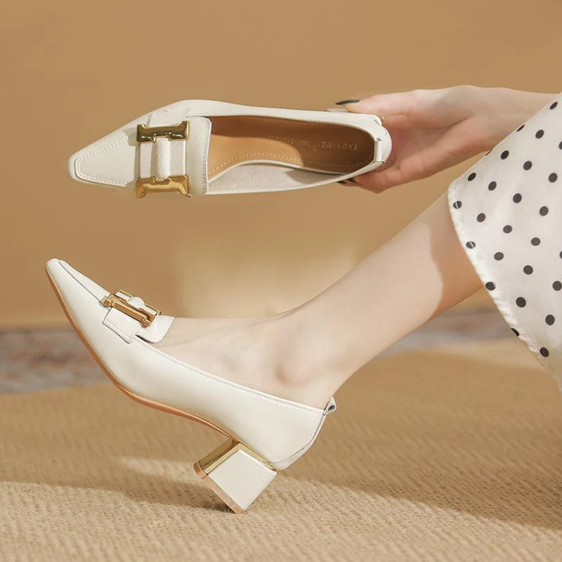 Image of Kyla | Women's Block Heel Slip-On Loafer Heels