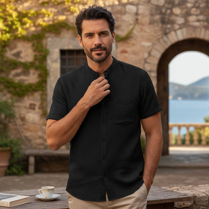 Men's Oversized Linen Cotton Beach Shirt