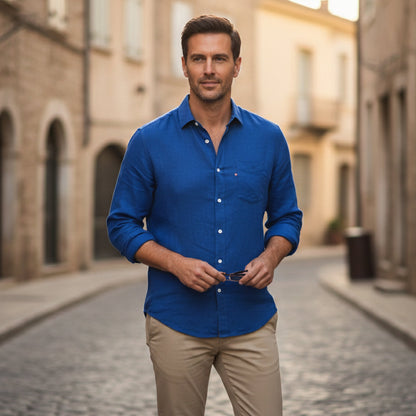 Men's Cotton Linen Casual Shirt