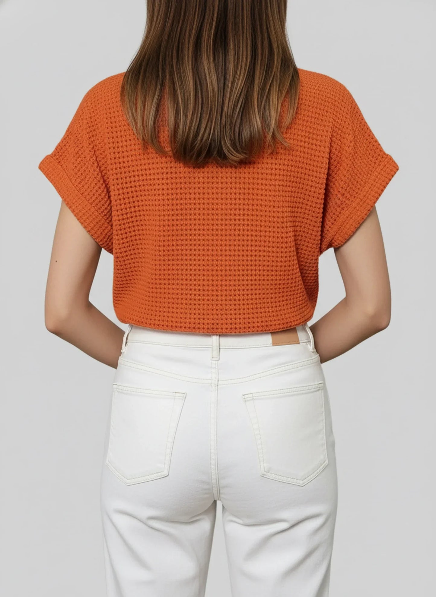 Women's Knit Lace Yoke Blouse