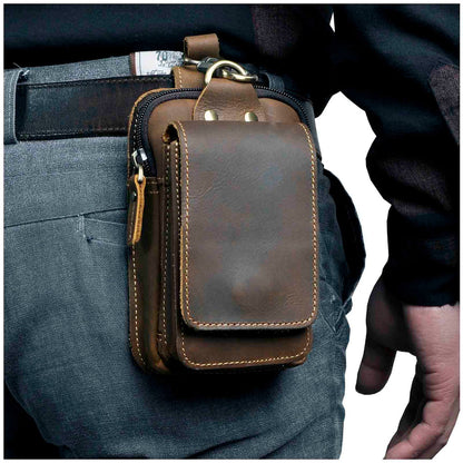 Men's Leather Hip Bag - Vonnera