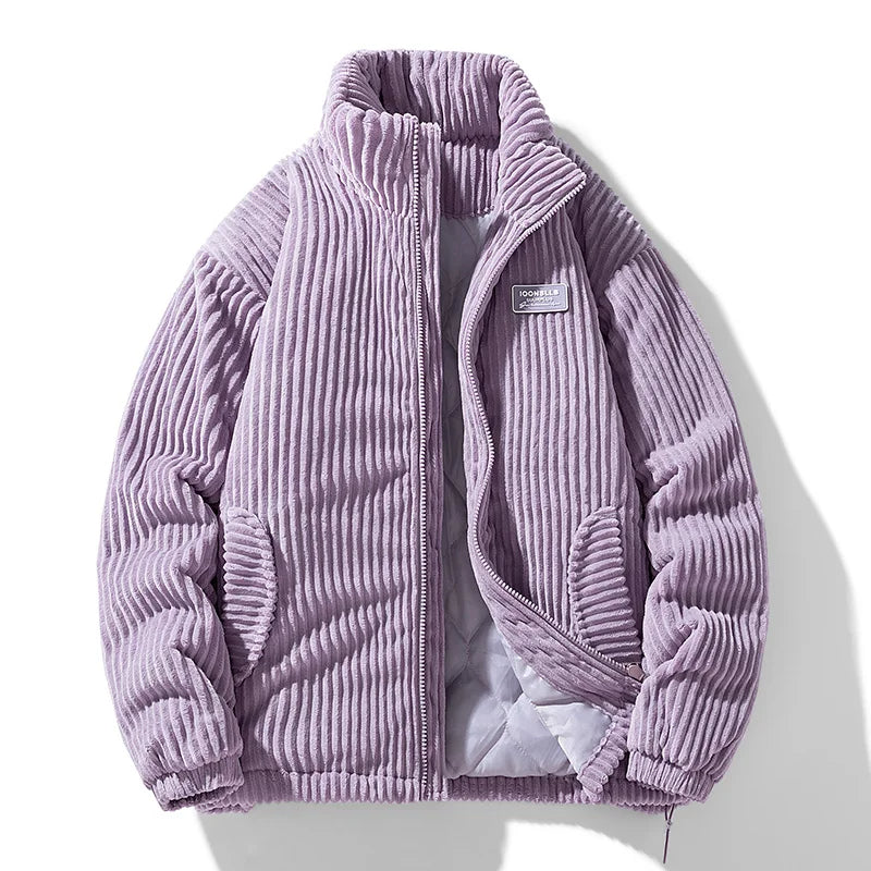 Quilted Corduroy Jacket Bordeaux - Vonnera