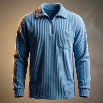 Adam Corduroy Long Sleeve Polo