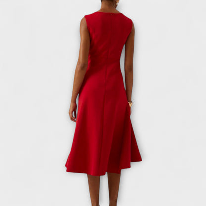 Women's A-Line Midi Dress Sleeveless