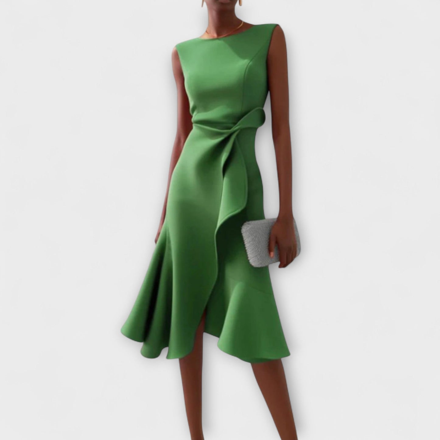 Women's A-Line Midi Dress Sleeveless