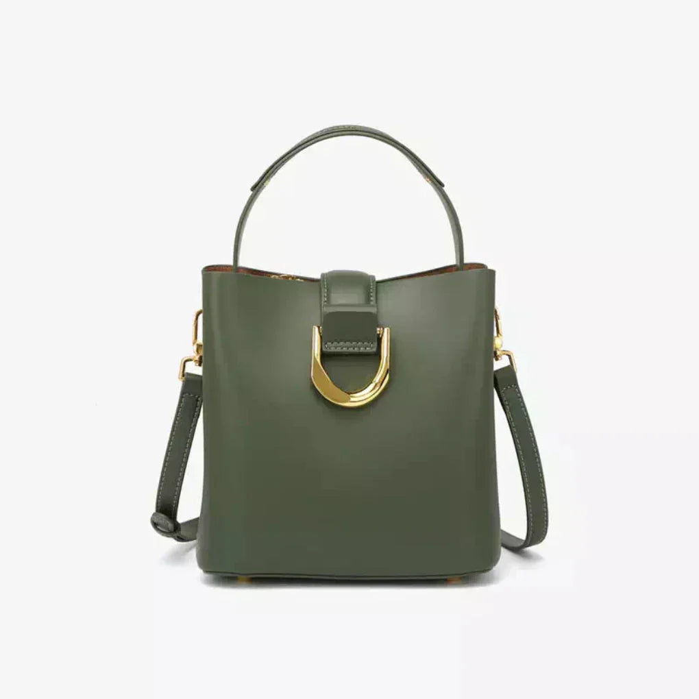 Women's Leather Shoulder Handbag - Vonnera