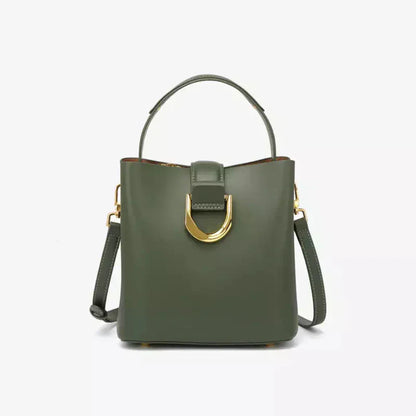 Women's Leather Shoulder Handbag - Vonnera