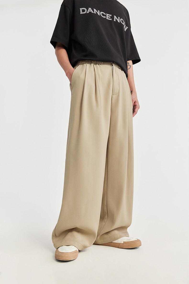 Image of Lee | Men's Wide Leg Pleated Drawstring Trousers