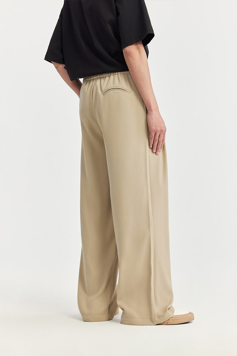 Image of Lee | Men's Wide Leg Pleated Drawstring Trousers