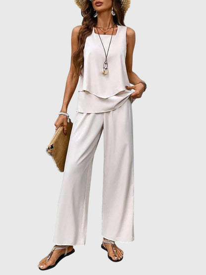 Women's Wide Leg Pants Set