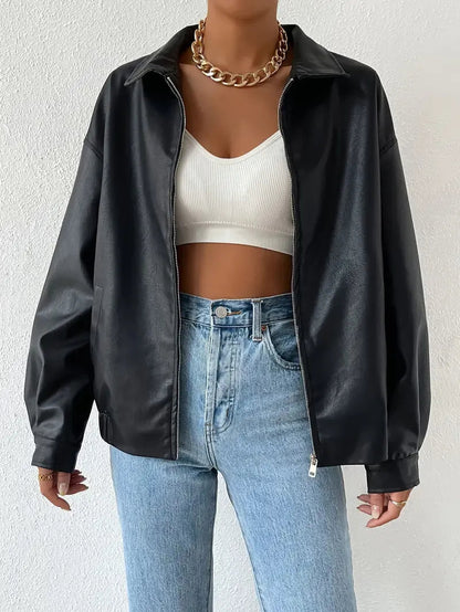 Women's Oversized Zip-Up Jacket - Vonnera