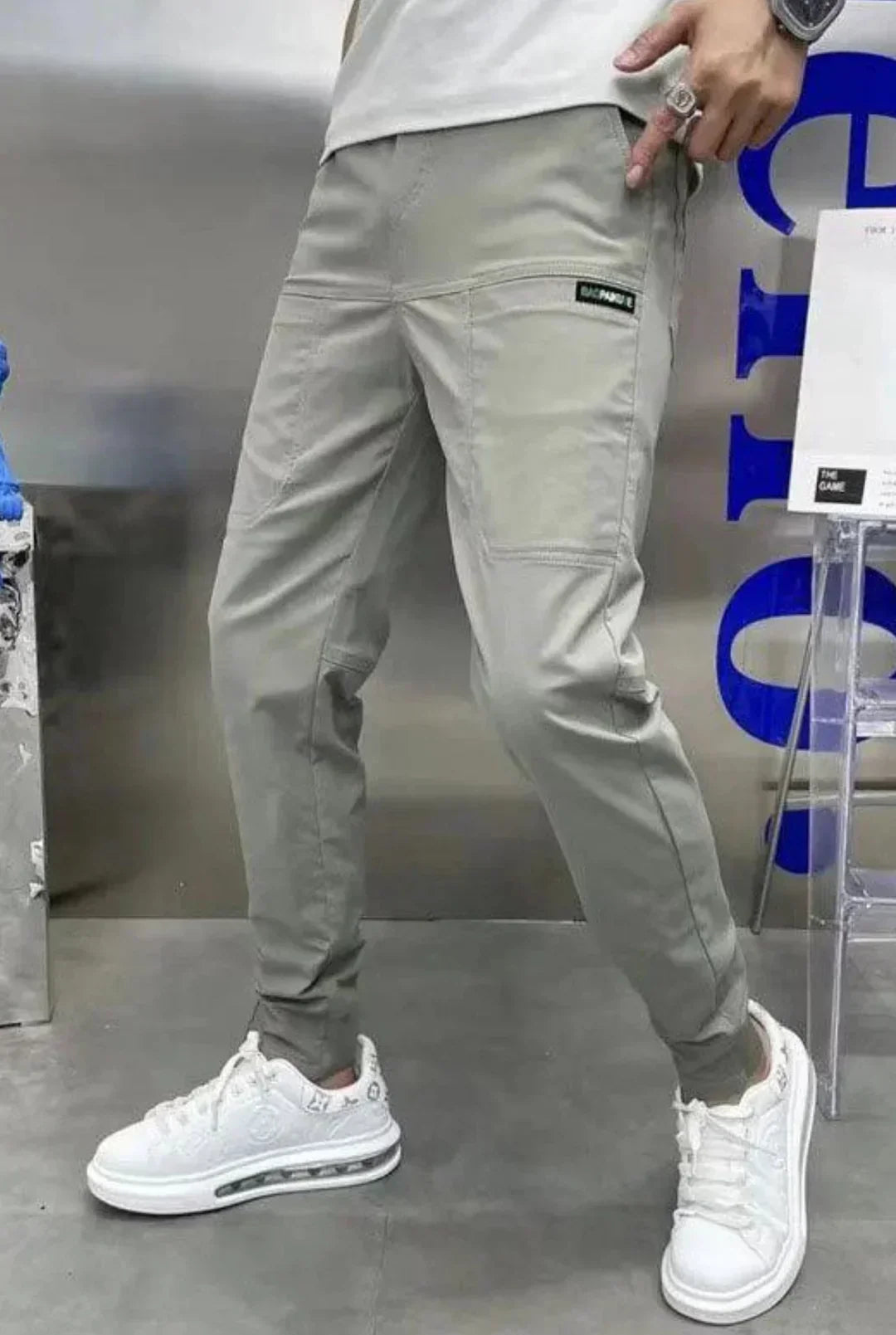 Elastic Men's Cargo Pants