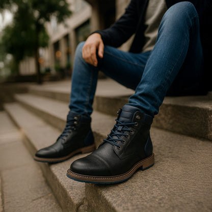 Men's Vintage Leather Ankle Boots