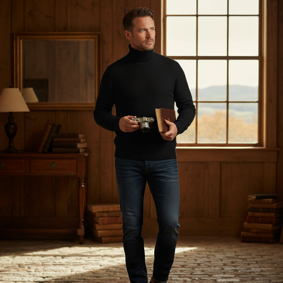 Men's Merino Turtleneck Sweater