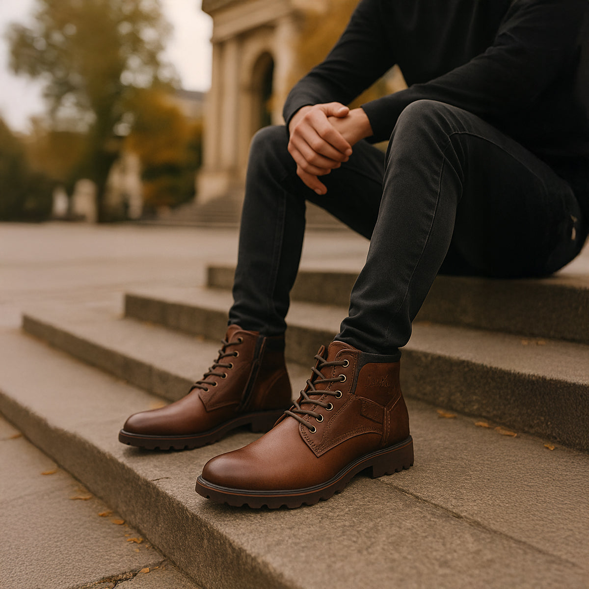 Men's Leather Combat Boots