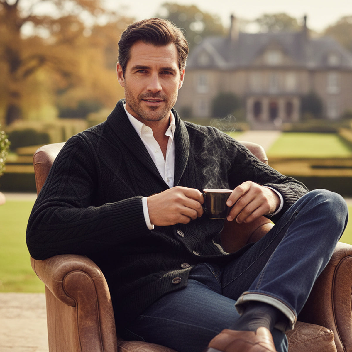 Lanchester Men's Cardigan Sweater
