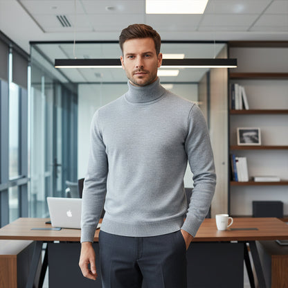 Men's Classic Turtleneck Knit Sweater