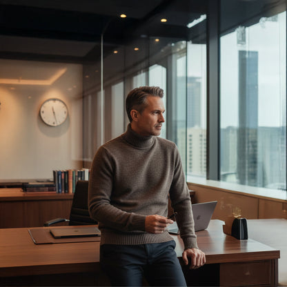 Men's Merino Turtleneck Sweater