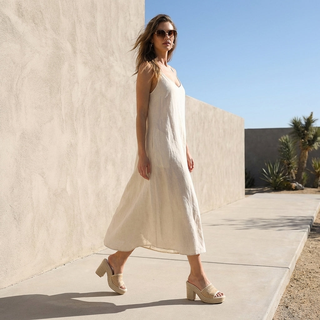 Women's Espadrille Block Heel Mule Sandal
