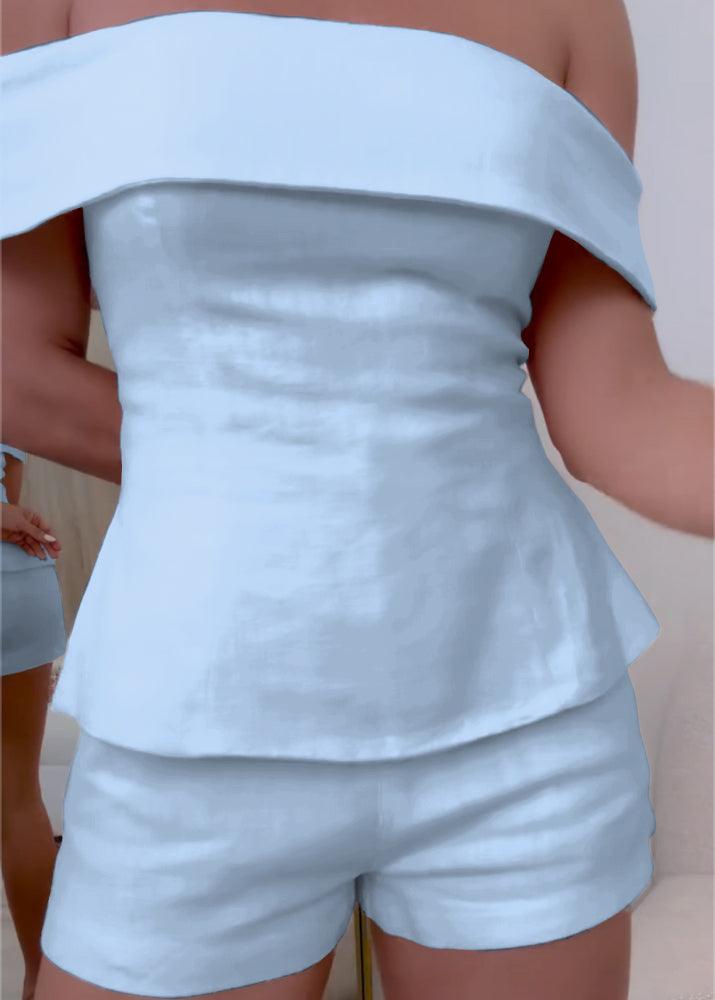 Women's Off Shoulder And Shorts Set