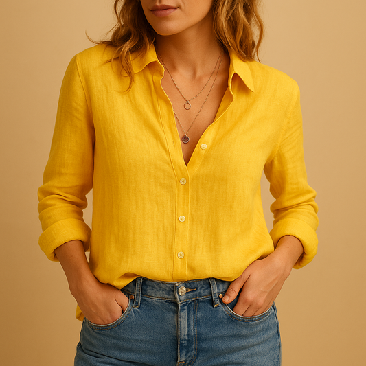 Women’s lightweight blouse with relaxed fit and breathable fabric, ideal for casual wear, work, or everyday outfits.
