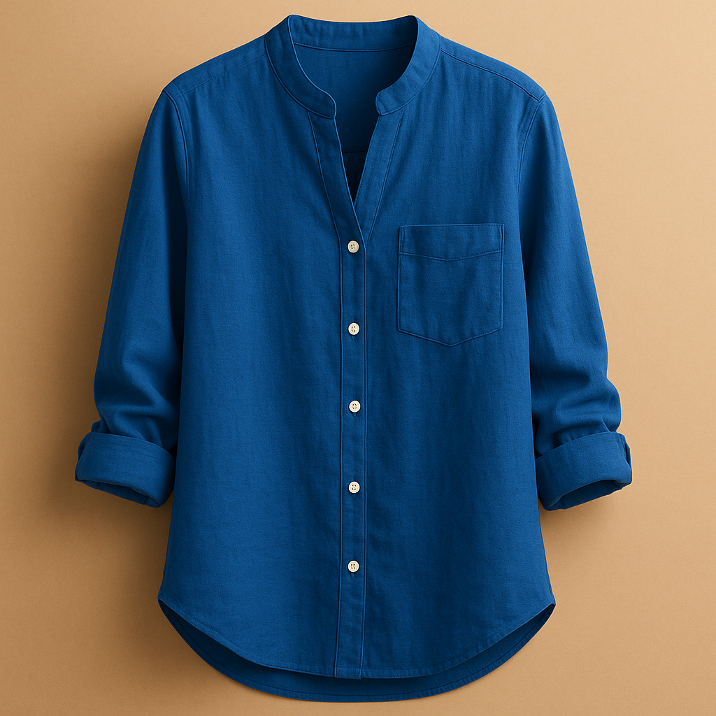 Women’s lightweight classic shirt with a tailored fit, long sleeves, and button closure, ideal for casual outfits, office wear, and formal occasions.