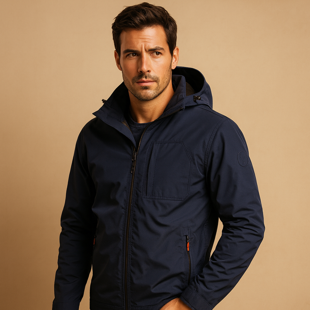 Men’s lightweight outdoor summer jacket with breathable design and multiple pockets, suitable for hiking, camping, and everyday wear.