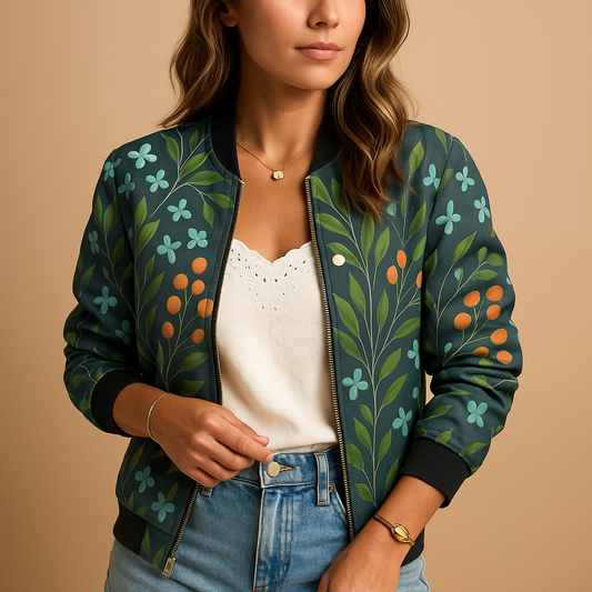 Women’s lightweight printed summer jacket with relaxed fit, breathable fabric, and modern designs for warm days, travel, and casual outfits.