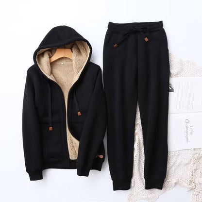 Women's Fleece Lined Hooded Jogger Set - Vonnera