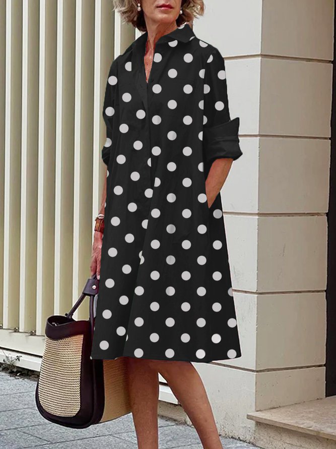 Image of Linda | Women's Button-Down A-Line Midi Dress