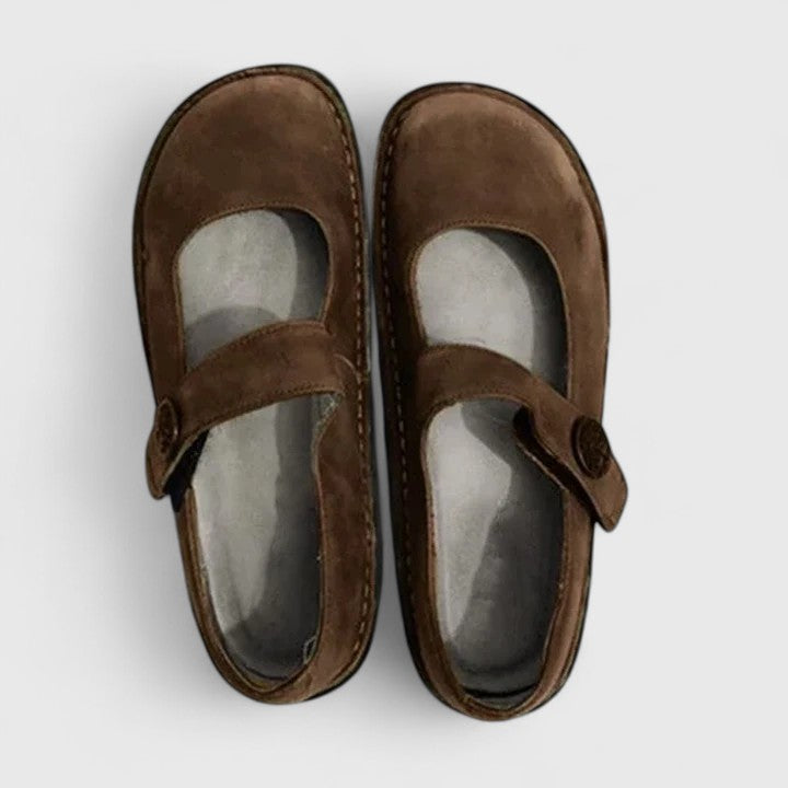 Women's Mary Jane Closed Toe Shoes Buckle Strap