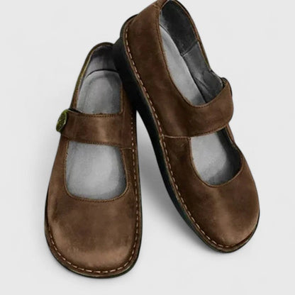 Women's Mary Jane Closed Toe Shoes Buckle Strap