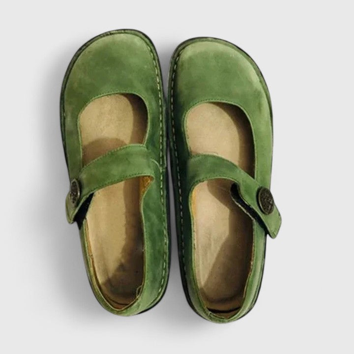 Women's Mary Jane Closed Toe Shoes Buckle Strap