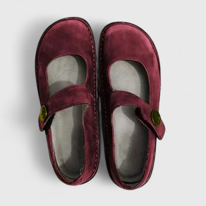 Women's Mary Jane Closed Toe Shoes Buckle Strap