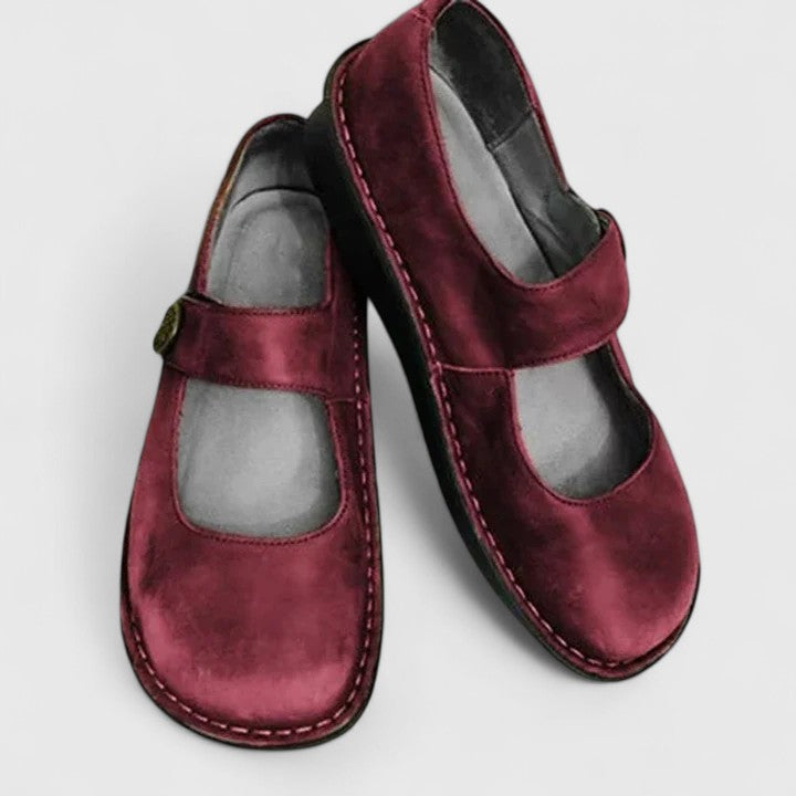 Women's Mary Jane Closed Toe Shoes Buckle Strap