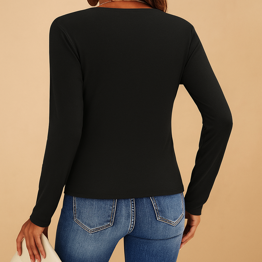 Women's Long Sleeve V-Neck Shirt