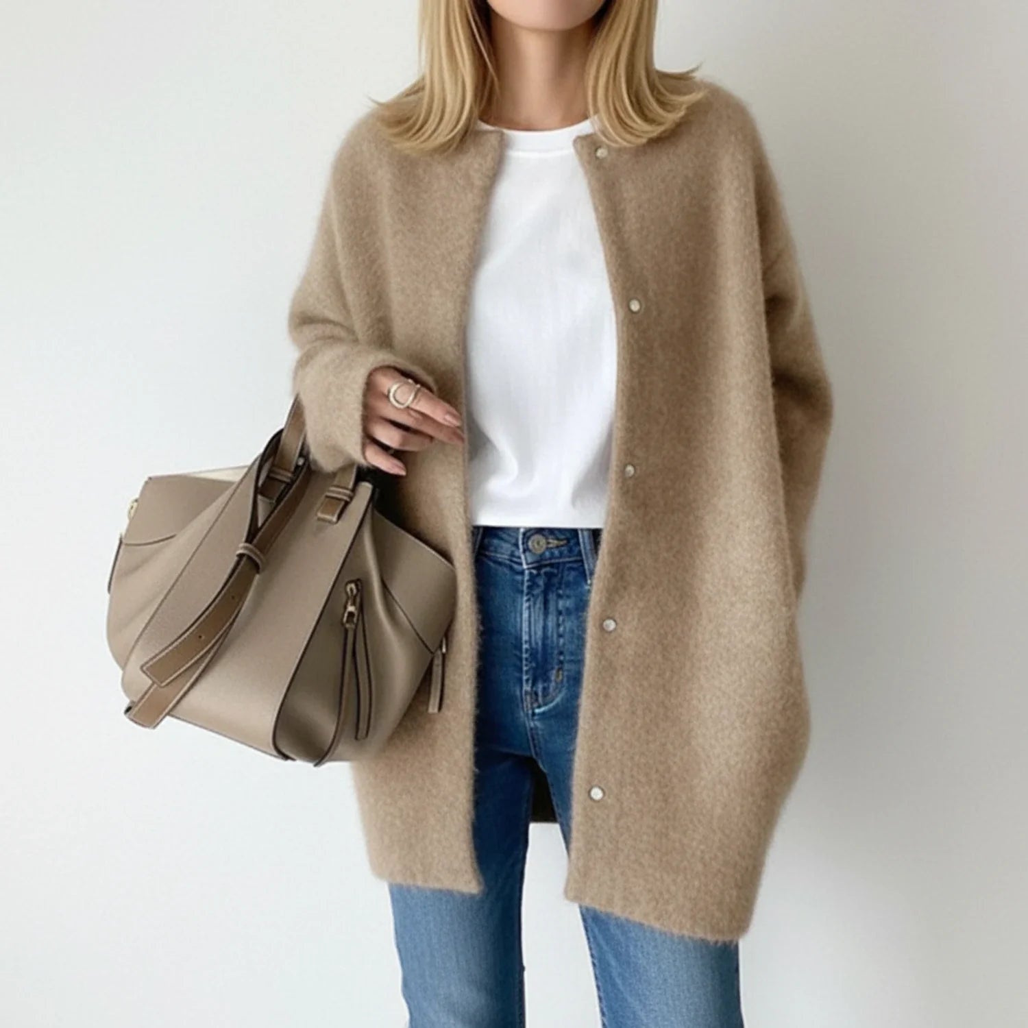 Women's Long Warm Winter Cardigan - Vonnera